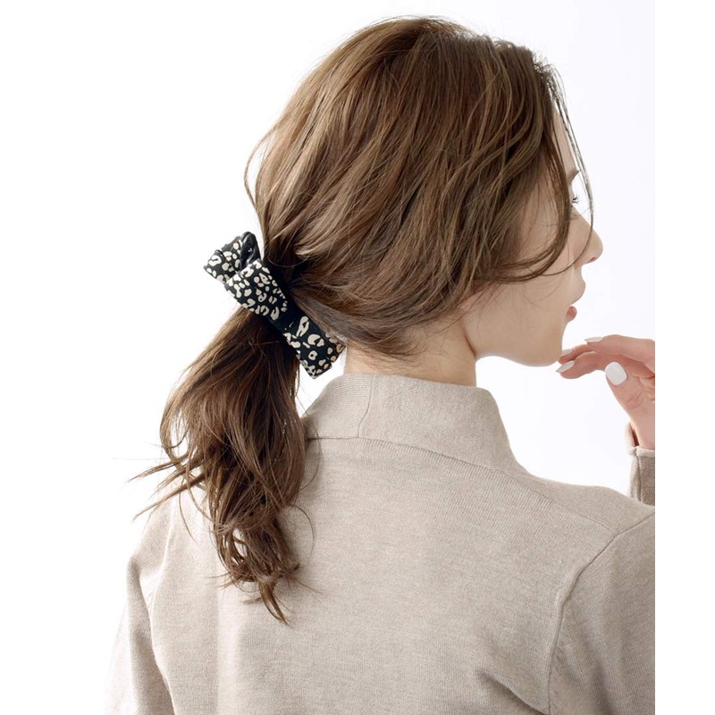VINGTAINE H-185-BK- Animal Pattern Ribbon Banana Clip, M, Easy Bundle,