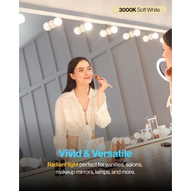 Sunco Lighting 12 Pack Vanity Globe Light Bulbs G25 LED for Bathroom Mirror 3000K Warm White, Dimmable, 450 LM, 6W, E26 Base, Round Frosted Decorative Bulb UL & Energy Star Listed