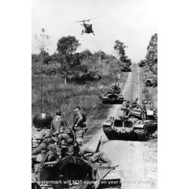 Vietnam War M48 Patton Tanks PHOTO 25th US Army Infantry Pleiku 66