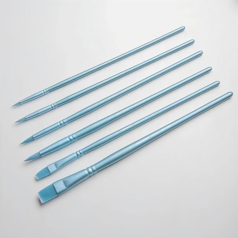 6PCS/Set Nylon Hair smoothly Brush Paint by numbers Art Materials:_Outlining