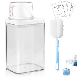 Waschpulver Aufbewahrungsbox Luftdichter Waschmittelspender 1100ml Waschmittelbox mit Messbecher Waschpulver Behälter für Waschpulver, Waschmittel, Getreide, Weichspüler