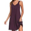 Uniexcosm Nightdress Women's Sleeveless Short Cotton Night Dress Lace V-Neck