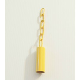 Jungle Beaks Pipe/Safety Bell W/Matching Chain Bird Toy Medium Yellow