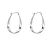 YCYG 925 Silver Mobius Ring Earrings, Medium Size 33mm x