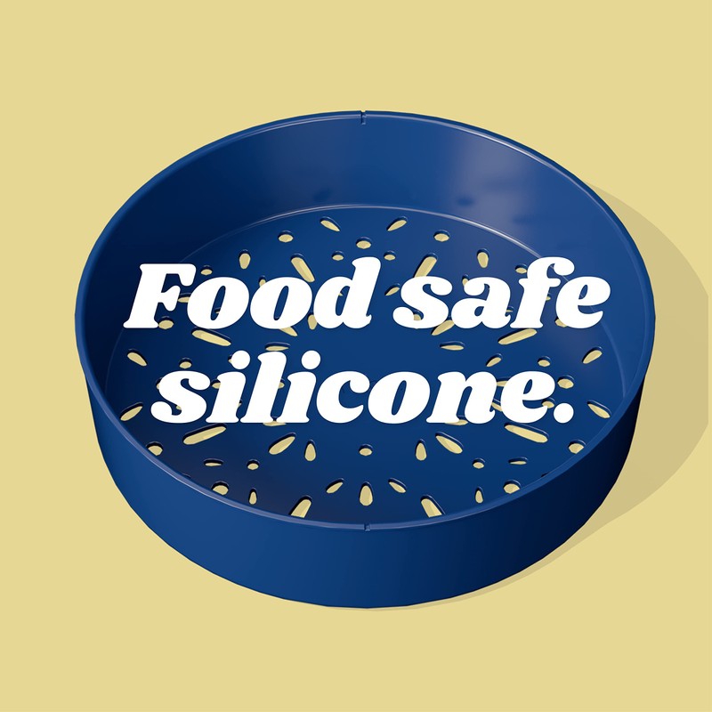 Risa Stackable Steamer - Food-safe Silicone Steamer for Vegetables, Dumplings,