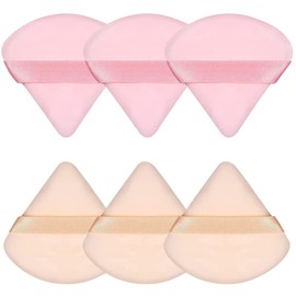 Pimoys Pimoys 6 Pieces Powder Puff Face Triangle Makeup Sponge Soft Powder Puffs for Loose Powder Beauty Blender Foundation Sponge Setting Powder Puff Makeup Tool, Stocking Stuffers Gift for Women