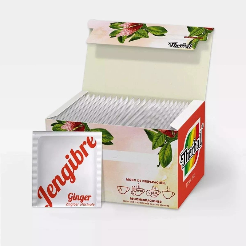 Therbal Te De Jengibre Therbal Hierbas Para Infusion 25 Sobres