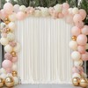 20ft x 10ft Ivory Backdrop Curtains for Parties Weddings, Wrinkle