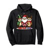 Cute Christmas Owl in Santa Elf and Reindeer Costumes Pullover