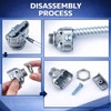 Tandefio 3/8" Flexible Conduit Metal Duplex Connector for Flex/AC/NM Sheathed