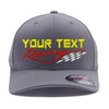 Custom Embroidered Racing Flex Baseball Cap. Your Racing Logo or