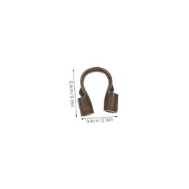 DOITOOL 1bag Unique Horseshoe Shape Wire Buckle Metal Jewelry Thread Guardian DIY Necklace Bracelet Earring Wire Protector Metal Crimp Tube for Jewelry Making