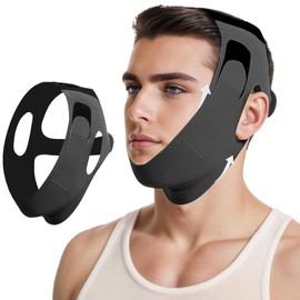 GGUFAY Wiederverwendbare V-Linien-Maske, Doppelkinn-Reduzierer, wiederverwendbarer V-Linien-Kinnriemen, V-förmige Schlankheitsmaske