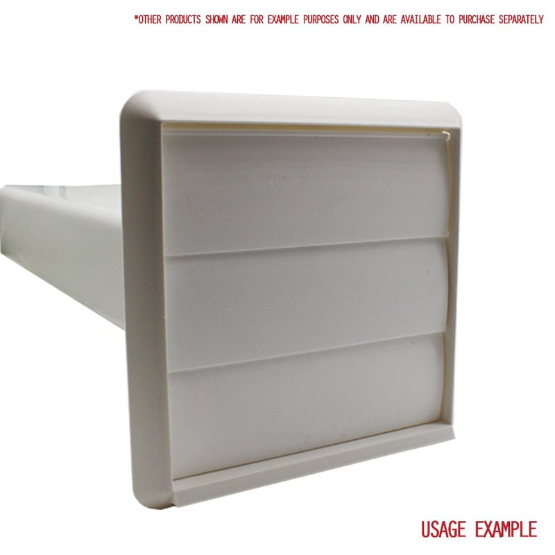 Kair White Gravity Grille with Rectangular 110x54mm Rear Spigot