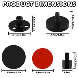 Dewocke Pack of 4 Thickened Anti-Shake Spacers 30-110 mm, Adjustable Bed Spacer Wall, Bed Frame Anti-Shake Tool, Headboard Stopper, for Beds, Cupboards, Sofas (Black)