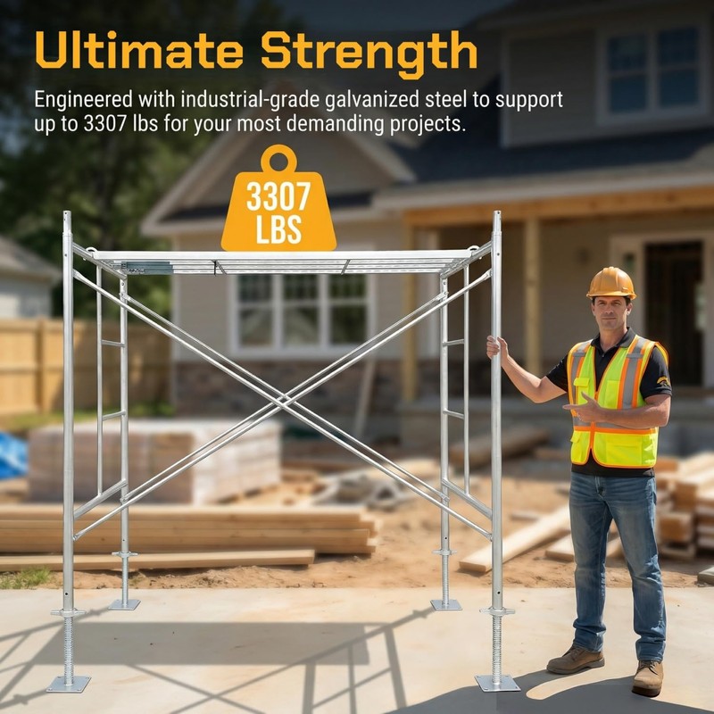 bimiti 4-Pack 18" Adjustable Leveling Jacks, 3307lbs Load Capacity Scaffold