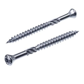 SECCARO Decking Screws 4.5 x 60mm A4 Stainless Steel Wood Screw with Cut Tip and Cutting Notch, TX/Hexalobular Socket (Pack of 200)