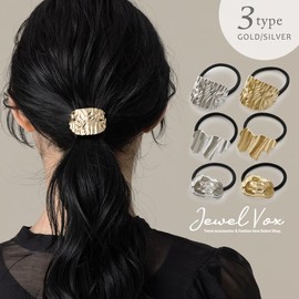 JewelVOX Hair Rubber Hair Pony Antique Style Women's Gold Silver Adult (C) Silver