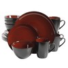 Gibson Elite Soho Lounge Round Reactive Glaze Stoneware Dinnerware Set,