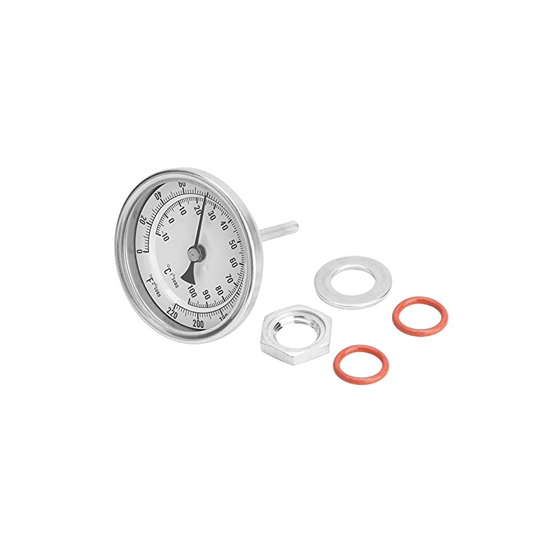 Kit de Termómetro de Cerveza/Vino, Bi-Metal Homebrew Hervidor 1/2" MNPT