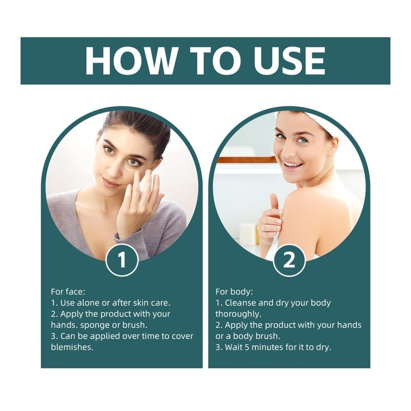 Supreme Cream Body Makeup, Long-Lasting Cc Cream for Face &