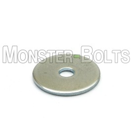 MonsterBolts #10 x 3/4" OD - Fender (Penny) Washers, Cr+3 Zinc Plated Steel US / Inch (3/16") - 10