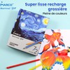 MARCO Colouring Pencils - 72 Oil-Based Colouring Pencils, Non-Slip Soft