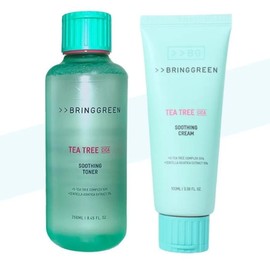 [Cosmax] Bring Green Tea Tree Cica Soothing Toner 250ml + Soothing Cream / [코스맥스] 브링그린 티트리 시카 수딩 토너 250ml + 수딩크림