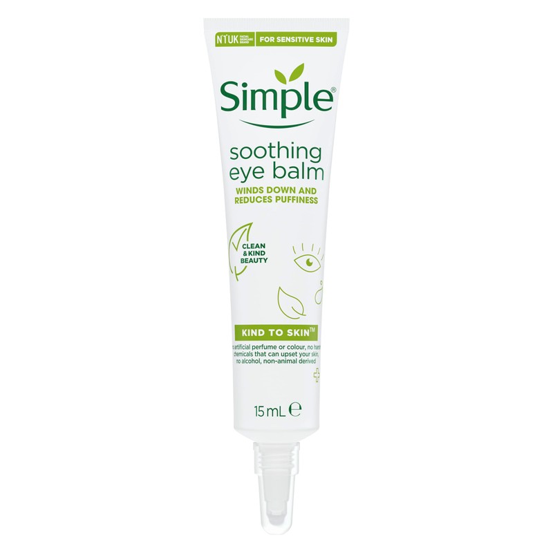 Simple Soothing Eye Balm winds down and reduces puffiness for