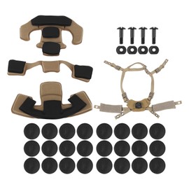 Helmet Lining Set Nylon Sponge Helmet Pads Chin Strap Replacement for ACH for MICH for Wendy for FMA for EXF Helmets Desert Color Sponge