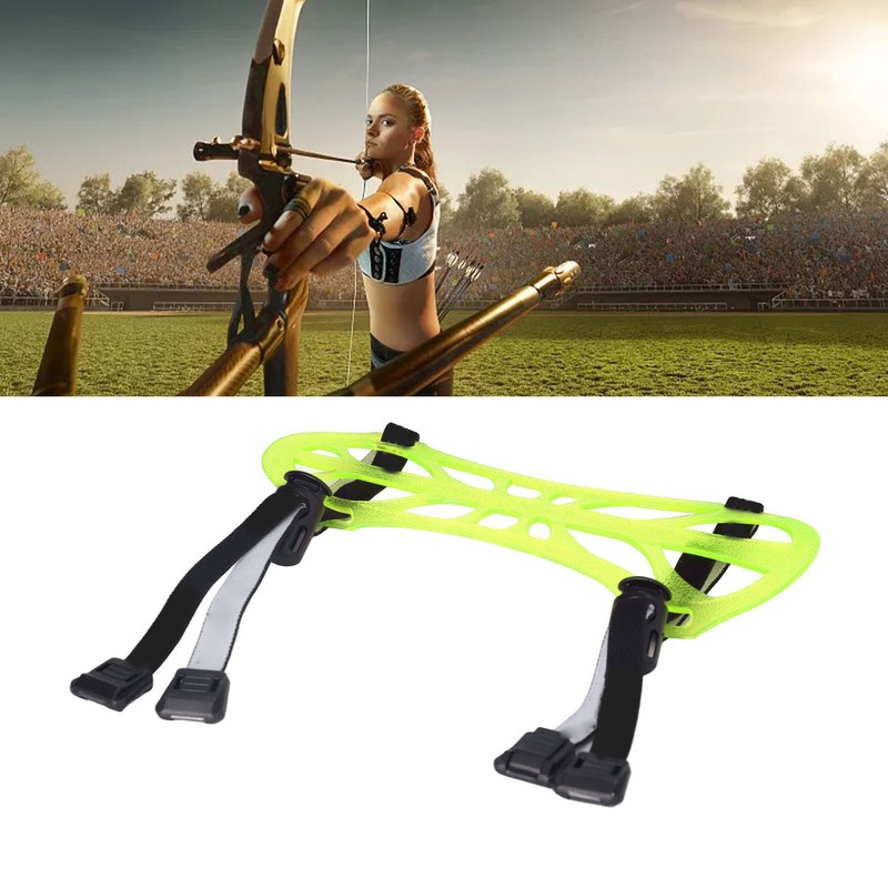 Archery Arm Guard TPE Adjustable Protective 2 Strap Forearm Protector