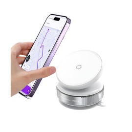 XINLIYA Magnetic Car Phone Holder, Magnet 360 Rotation Vehicles Vacuum Suction Cup Cell Phone Mount, Adjustable Automotive Smartphone Stand Accessories, Universal for SUV, Truck, RV (White)