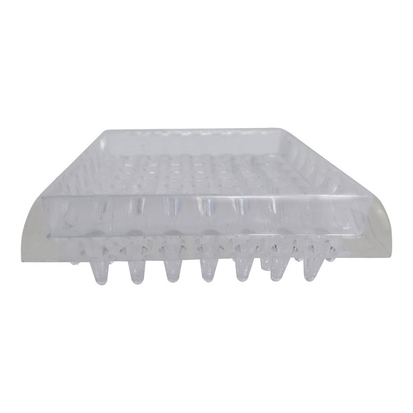Shepherd Hardware 9083 1-7/8-Inch Square Spiked Furniture Cup, Clear Plastic,