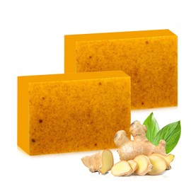 Turmeric Brightening Soap 2 Stück Turmeric Soap Kojic Acid Soap Original Lemon Turmeric Kojic Acid Soap Geeignet Kurkuma Aufhellende Seife für Gesichts- und Körperaufhellung für Frauen und Männer