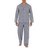 Fruit of the Loom Men's Long Sleeve Broadcloth Pajama Set,