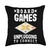 Classic Board Game Night Enthusiast Group Gathering Throw Pillow