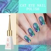 ASMAYSA Green Cat Eye Gel Nail Polish, Glitter Glow in