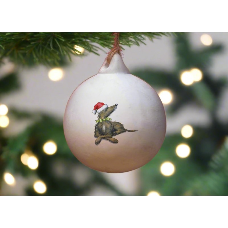 Image Industry Lurcher Ceramic Bauble - Tree Decoration - Christmas