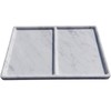 11.81"x7.87" Marble Vanity Tray with Dual Compartments – Catchall Organizer