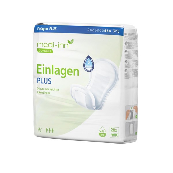 Medi-Inn Plus Incontinence Pads 1 x 28 Pieces 3 Drops