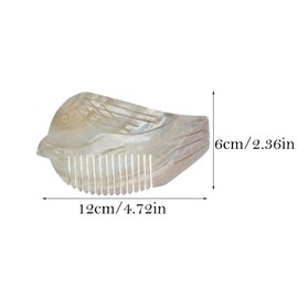 2pcs Hair Comb, Natural Shell Comb, Anti-Static Pocket Size Comb for Thick, Curly Hair, Wide Tooth Hair Comb, Detangling Comb for Adults Hairdressing Styling