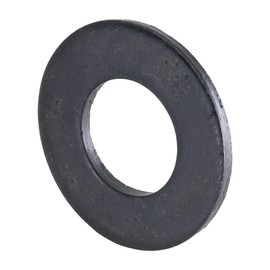 3/8 USS Thick Flat Washer (50 Pack) 3/8" x 1" Ceramic Black Ruspert Coating for Exterior Use by Makers Bolt