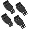 Set of 4 Stainless Steel Black Snap Lock Travel Suitcase