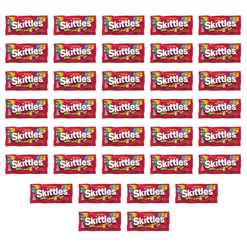 Skittles Original Chewy Candy, Full Size, 2.17 Oz, 36-Count