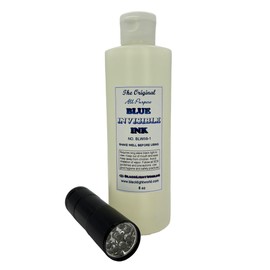 Invisible Ink Black Light Reactive 8oz with 9 LED Black Light