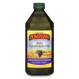 Pompeian 100% Grapeseed Oil, Light and Subtle Flavor, 68 Fl Oz