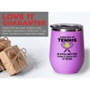 Tennis Pink Wine Tumbler 12oz - bad day of tennis