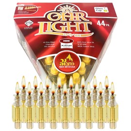 Ner Mitzvah Pre Filled Hanukkah Menorah Oil Cups, 100% Olive Oil Menorah Cups with Wick Ready to Use, Ohr Lights (Pack of 44), X - Small (Burns Approx 45 Minutes)