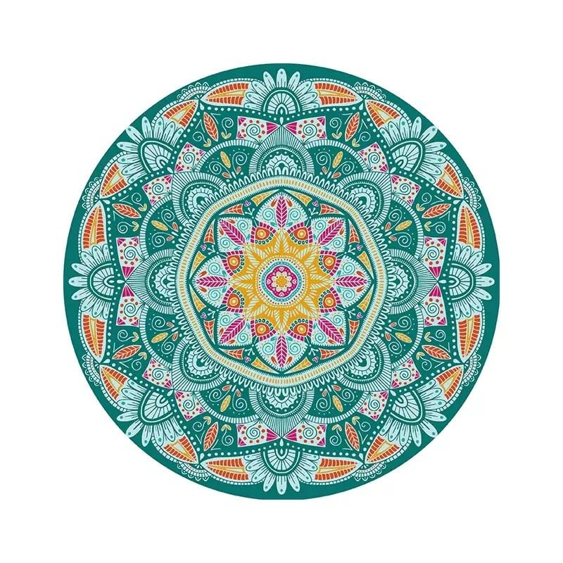 Decorative Round Mandala Coasters,Heat-Resistant Table mat, Anti-Scald Plate mat. 12