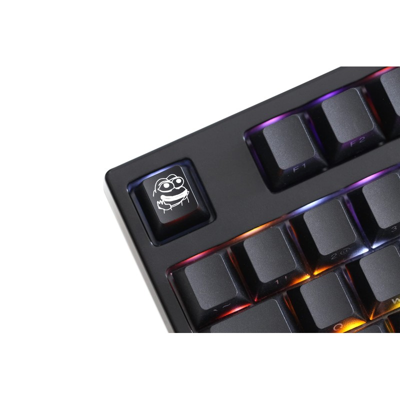 KPREPUBLIC Novelty Shine Through Keycaps ABS Etched Back lit Black